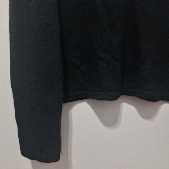 Avalin Angora Rhinestones Embellished Y2K Cardigan Gothic Sweater Large Black - Picture 11 of 15